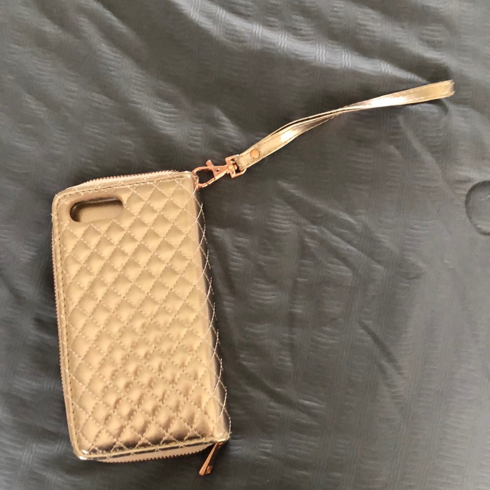 rose gold wallet phone case